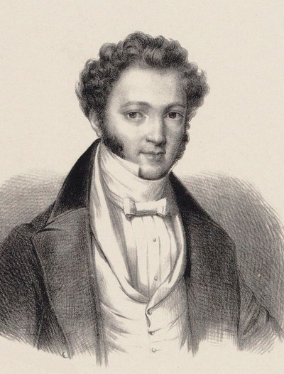 Portrét pianisty a skladatele Ignaze Moschelese 1794-1870 , od Unbekannt