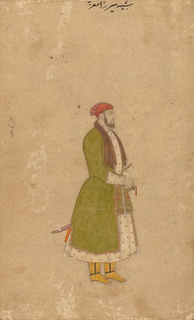 Portrét dvořana Mirzy Muizze, c. 1680-1700. od Unbekannt