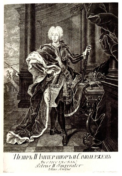 Portrét ruského cara Petra II. 1715-1730 od Unbekannt