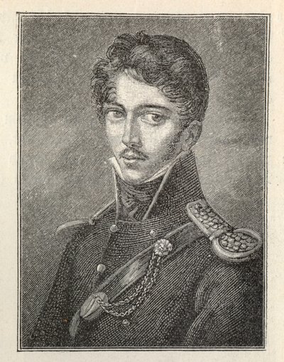 Portrét autora Theodora Körnera 1791-1813. od Unbekannt