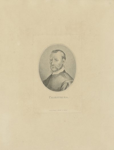 Portrét skladatele Giovanni Pierluigi da Palestrina 1526-1594, c. 1800. od Unbekannt