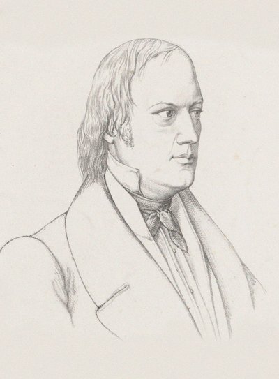 Portrét dirigenta a skladatele Johanna Nepomuka Schelble 1789-1837, c. 1830-1840. od Unbekannt