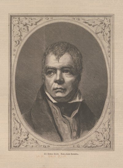 Portrét historického romanopisce a básníka Sira Waltera Scotta 1771-1832, 1871. od Unbekannt