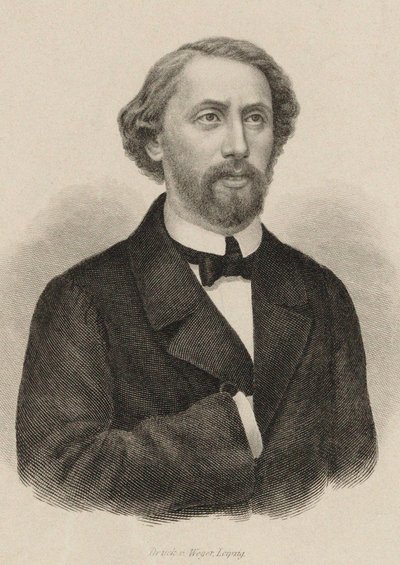 Portrét pianisty a skladatele Julia Schulhoffa 1825-1898, 1860. od Unbekannt