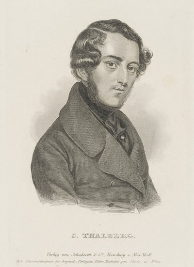 Portrét klavíristy a skladatele Sigismund Thalberg 1812-1871 , c. 1850. od Unbekannt