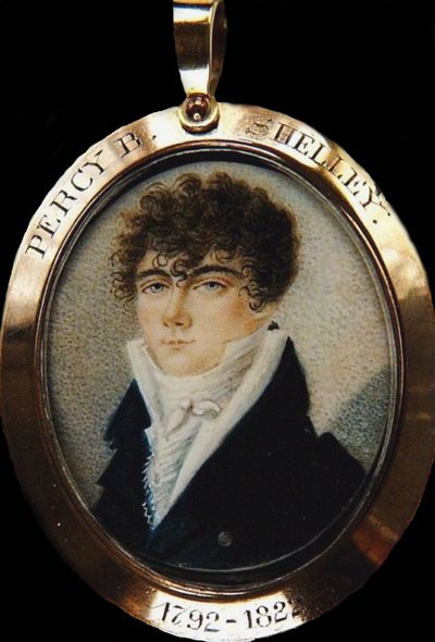 Portrét básníka Percy Bysshe Shelley 1792-1822, cca 1825 od Unbekannt