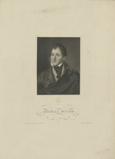 Portrét básníka Thomase Moorea 1779-1852, 30. léta 19. století. od Unbekannt