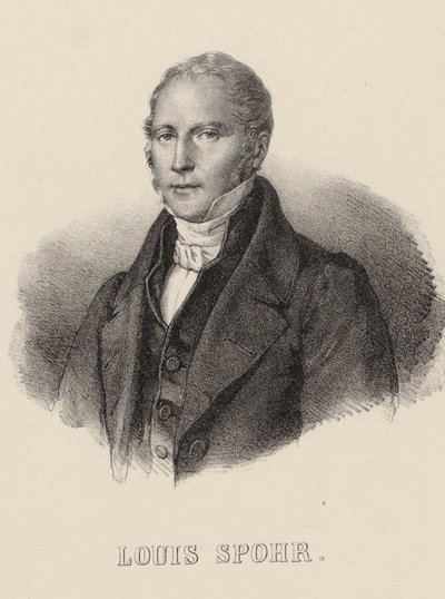 Portrét houslisty a skladatele Louise Spohra 1784-1859, c. 1840. od Unbekannt