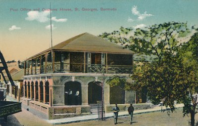 Pošta a celnice, St. Georges, Bermudy, počátek 20. století. od Unbekannt