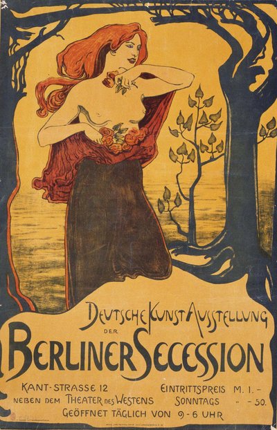 Plakát k výstavě berlínské secese, c. 1900 od Unbekannt
