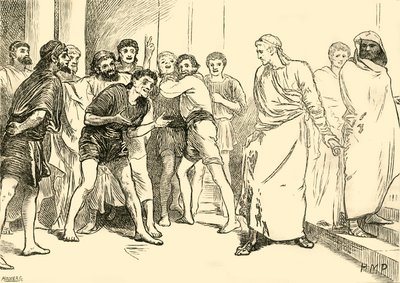 Posthumius v divadle v Tarentu, 1890. od Unbekannt