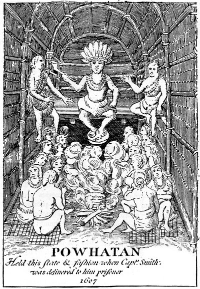 Powhatan ve státě, 1607 c1880 od Unbekannt