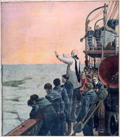 Modlitby na místě potopení Titaniku, 1912 od Unbekannt