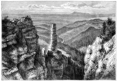 Prebischer Kogel, v Saském Švýcarsku, 1879 od Unbekannt