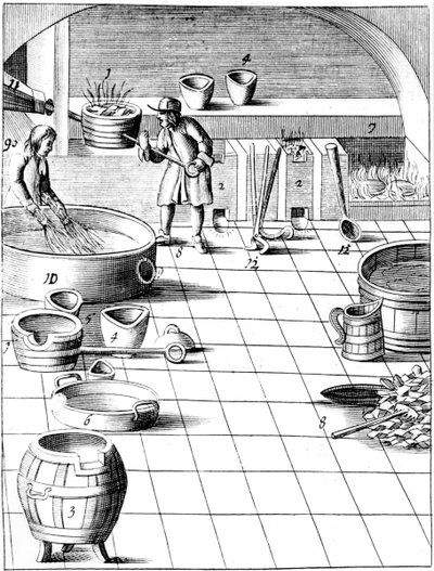 Příprava mědi a stříbra k legování pro výrobu mincí, 1683 od Unbekannt