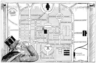 Prezident Kruger se dívá na plán Nové Pretorie, 1900 od Unbekannt
