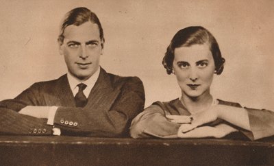Princ George a princezna Marina, kteří se zasnoubili 28. srpna 1934 1935 od Unbekannt