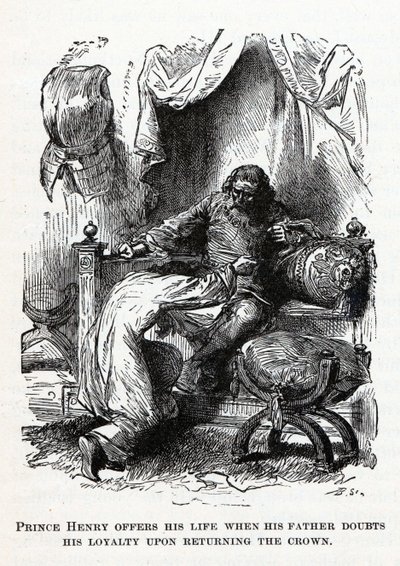 Princ Henry nabízí svůj život, když jeho otec pochybuje o jeho loajalitě po návratu koruny, 1882 od Unbekannt