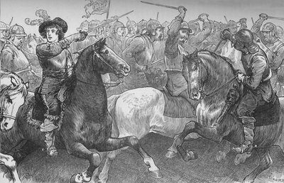 Princ Rupert v Edgehill, 23. října 1642, c1880 od Unbekannt