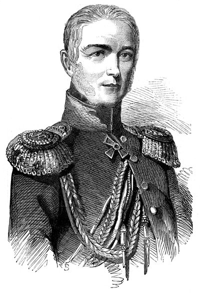 Princ Woronzow, ruský generál sil v Asii, 1853 od Unbekannt