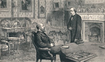 Princ z Walesu na návštěvě lorda Beaconsfielda v Hughenden Manor, 1896 od Unbekannt