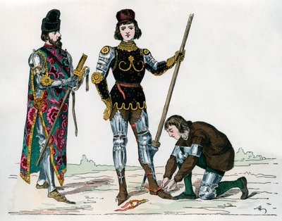 Princ, panoš a komorník, 15. století 1882-1884 od Unbekannt