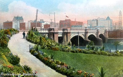 Princes Bridge, Melbourne, Austrálie, 1912 od Unbekannt