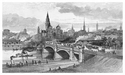 Princes Bridge, Melbourne, Victoria, Austrálie, 1886 od Unbekannt