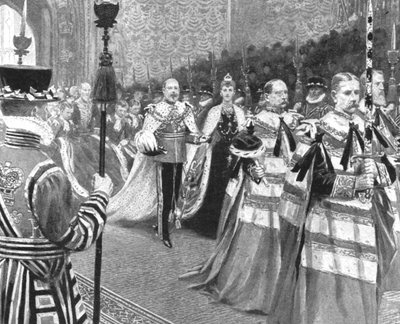 Princezna Alexandra...při otevření prvního parlamentu krále Edwarda VII., 1901. od Unbekannt