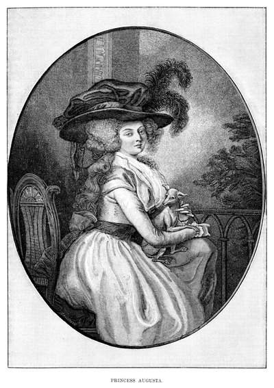Princezna Augusta, druhá dcera Jiřího III., 19. století od Unbekannt