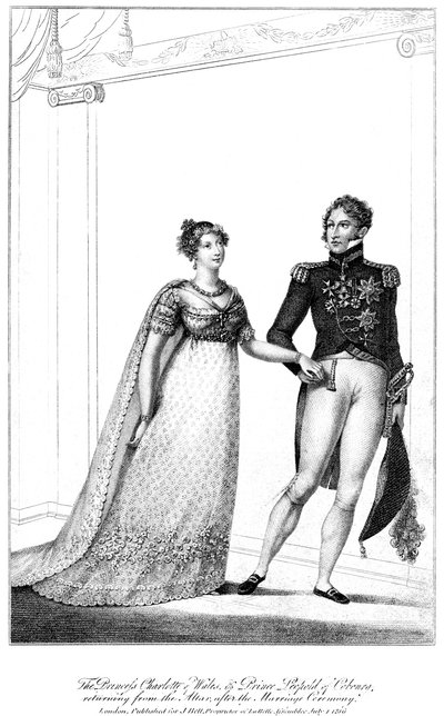 Princezna Charlotte a princ Leopold, 1816 od Unbekannt