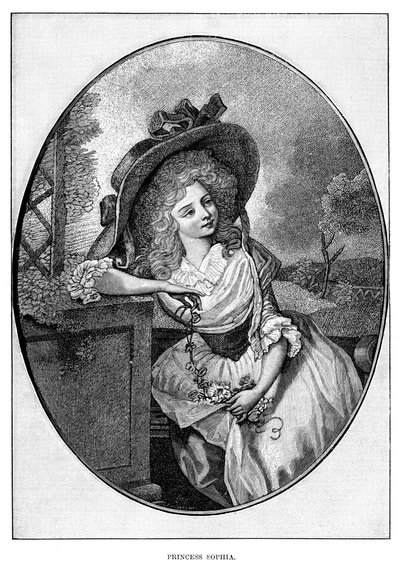 Princezna Sophia, pátá dcera Jiřího III., 19. století od Unbekannt