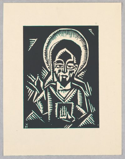 Print, Christos Zehajici, Christ, Plate III, Ethiopie, cili Christos, Madonna a Svati, jak jsem ie videl v illuminacich starych ethiopskych kodexu Portfolio od Unbekannt