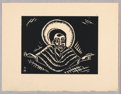 Print, Christos o Poslednim Soude, Christ, Plate IX, Ethiopie, cili Christos, Madonna a Svati, jak jsem ie videl v illuminacich starych ethiopskych kodexu Portfolio od Unbekannt