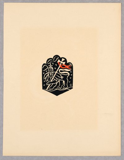 Print, Vignette, Plate X, Ethiopie, cili Christos, Madonna a Svati, jak jsem ie videl v illuminacich starych ethiopskych kodexu Portfolio, 1920 od Unbekannt