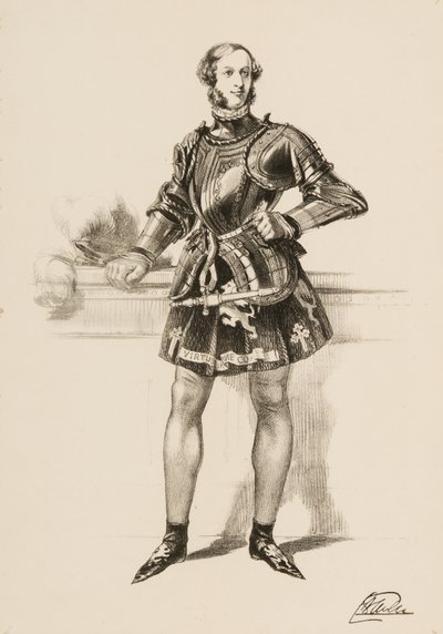 Výtisk Williama 2. hraběte z Craven v kostýmu nošeném na Eglinton Tournament 1839. od Unbekannt