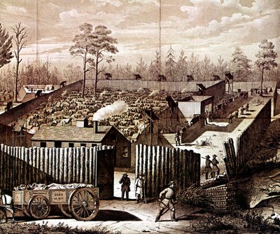Vězeňská palisáda v Andersonville, Georgia, Americká občanská válka, 1861-1865 od Unbekannt