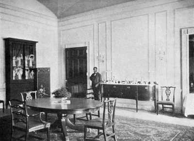 Soukromá jídelna v Bílém domě, Washington DC, USA, 1908 od Unbekannt