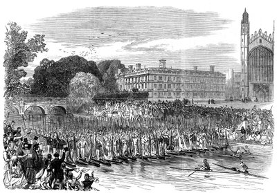 Průvod lodí v Cambridge, 1870 od Unbekannt