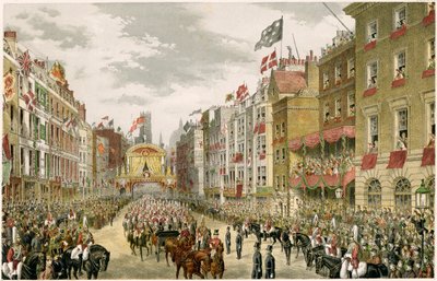 Procesí na Strand, Westminster, Londýn, 1863 od Unbekannt