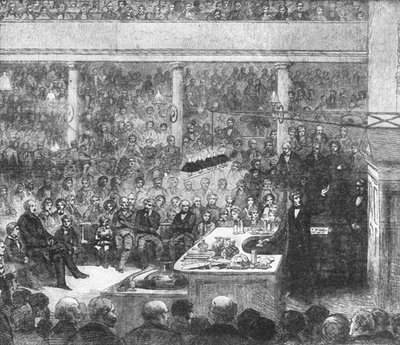 Profesor Faraday přednáší na Královském institutu...1856, 1901. od Unbekannt