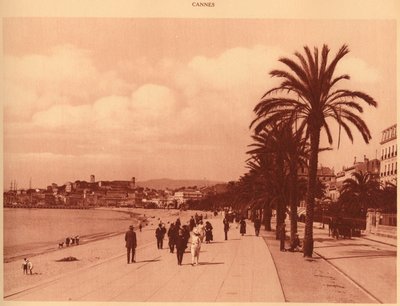 Promenade de la Croisette a Mont Chevalier, Cannes, 1930. od Unbekannt