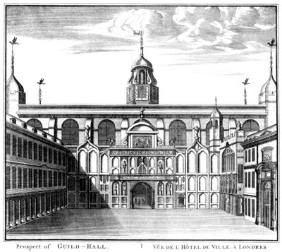 Prospect of Guildhall, City of London, 1886 od Unbekannt