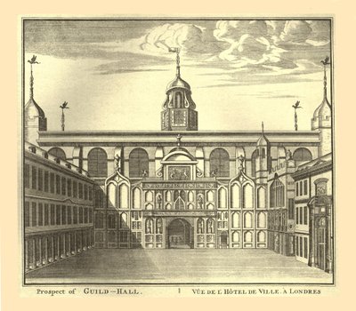 Prospect of the London Guildhall, 1886. od Unbekannt