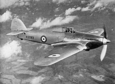 Prototyp Hawker Hurricane testovaný leteckým poručíkem PWS Bulmanem, c1935 1941 od Unbekannt