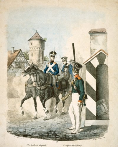 Pruští vojáci, počátek 19. století od Unbekannt