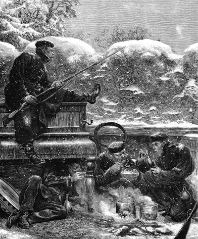 Pruská vojska v obležení Paříže, francouzsko-pruská válka, prosinec 1870 od Unbekannt