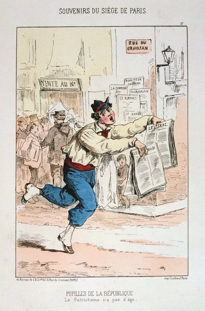 Žáci republiky, obléhání Paříže, 1870-1871 od Unbekannt