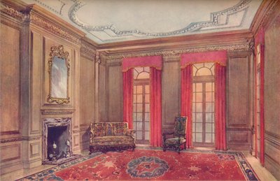 Interiér královny Anny, s alžbětinskými židlemi, 18. století, 1910 od Unbekannt