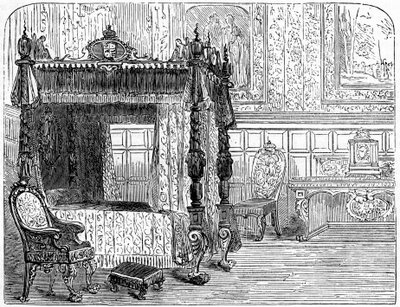 Ložnice královny Anny 1665-1714, 18. století 19. stol. od Unbekannt